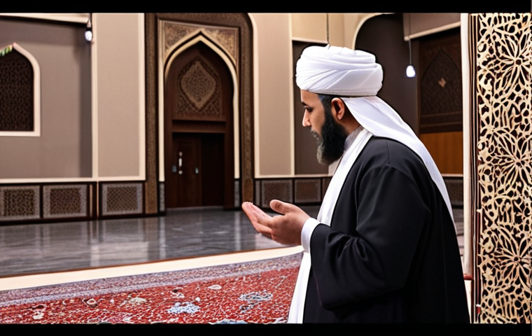 ** An Islamic scholar giving a religious lecture via Facebook Live, reaching thousands of viewers. Focus on the accessibility and widespread reach of religious knowledge through social media.
**